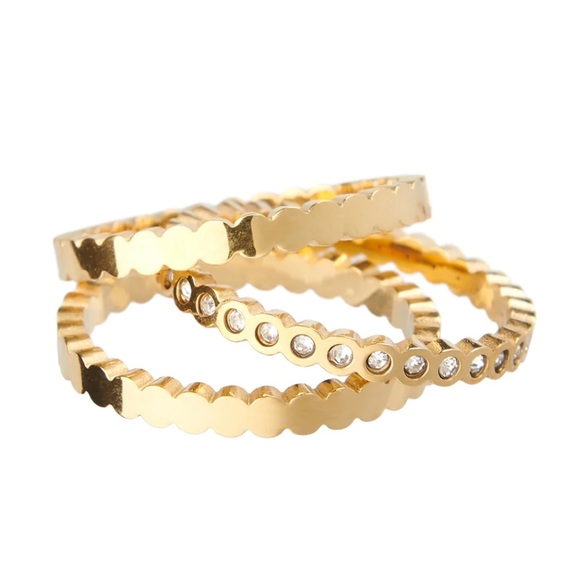 Waterproof gold plated ring set - Picture 5 of 5